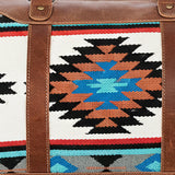 American Darling Women's Duffel Bag Western Saddle Blanket Genuine Leather Handbag