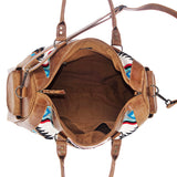 American Darling Women's Duffel Bag Western Saddle Blanket Genuine Leather Handbag