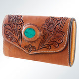 American Darling Wallet Hand Tooled Genuine Leather W. Women Bag by Hilason – Cowboy and equestrian accessories