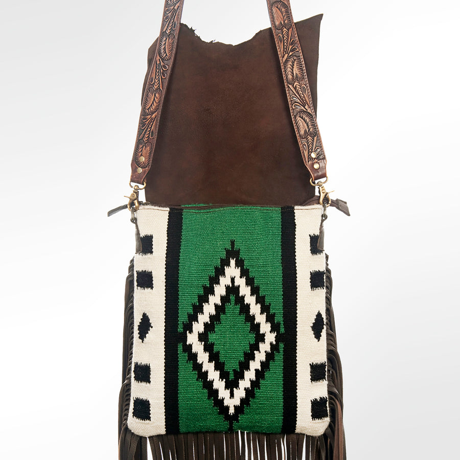 American Darling Large Crossbody Saddle Blanket Genuine Leather Western Women Bag Handbag Purse | Travel Bags College Casual