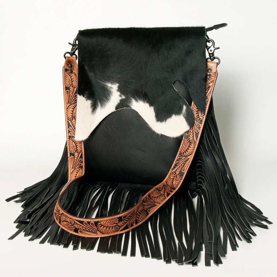 ADBGZ137BK American Darling Hair On Genuine Leather Women Bag W. by Hilason – Cowboy and equestrian accessories