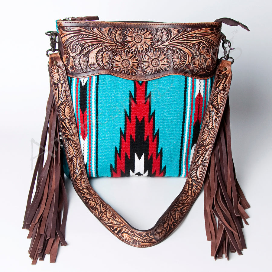 American Darling Cross Body Hand Tooled Saddle Blanket Genuine Leather Western Women Bag Handbag Purse | Crossbody for |Cute