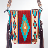 American Darling Large Crossbody Saddle Blanket Genuine Leather Women Bag Western Handbag Purse