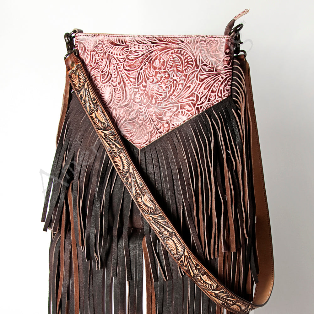 American Darling ADBGZ146 Messenger Hand Tooled Genuine Leather Women Bag Western Handbag Purse