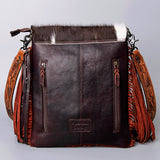 American Darling Messenger Hand Tooled Hair on Genuine Leather Western Women Bag Handbag Purse | Cute Messenger Bag | Leather Messenger Bag | Messenger Purse
