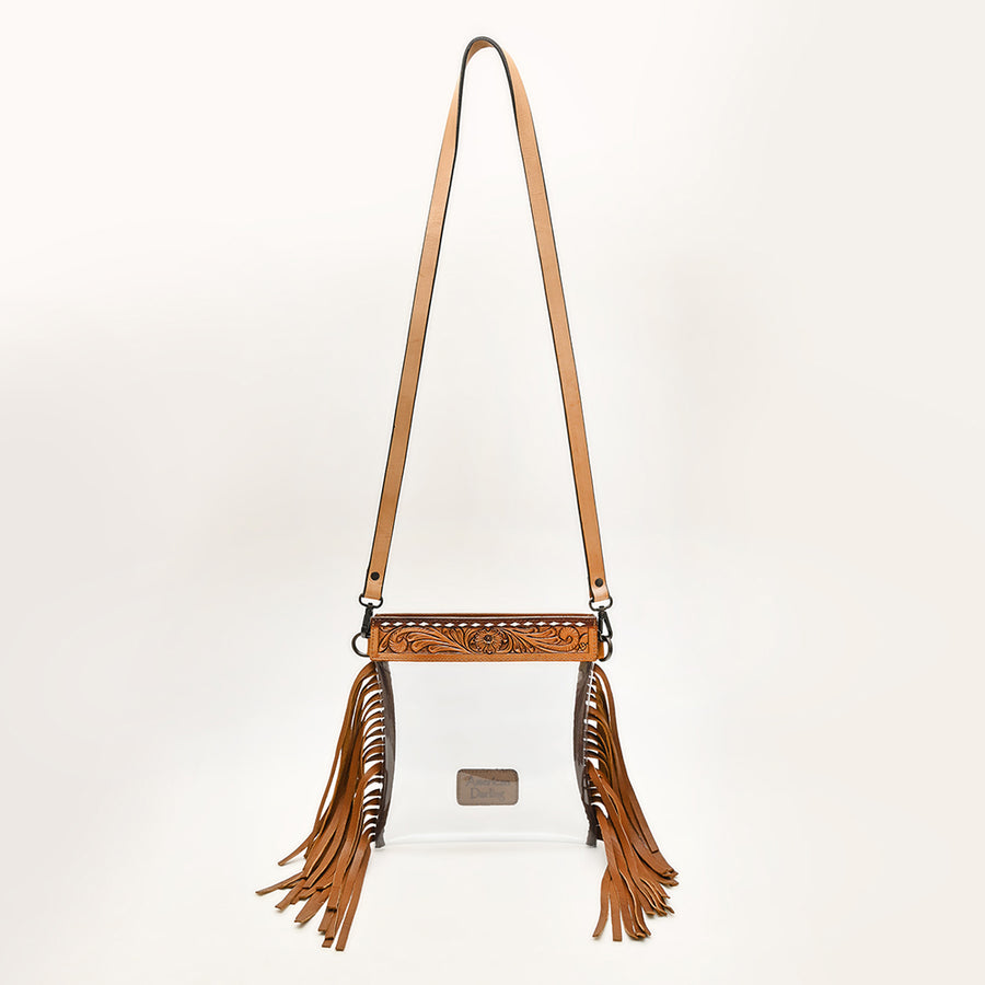 American Darling Clear Bag Hand Tooled Genuine Leather Western Women Handbag Purse | for Cute