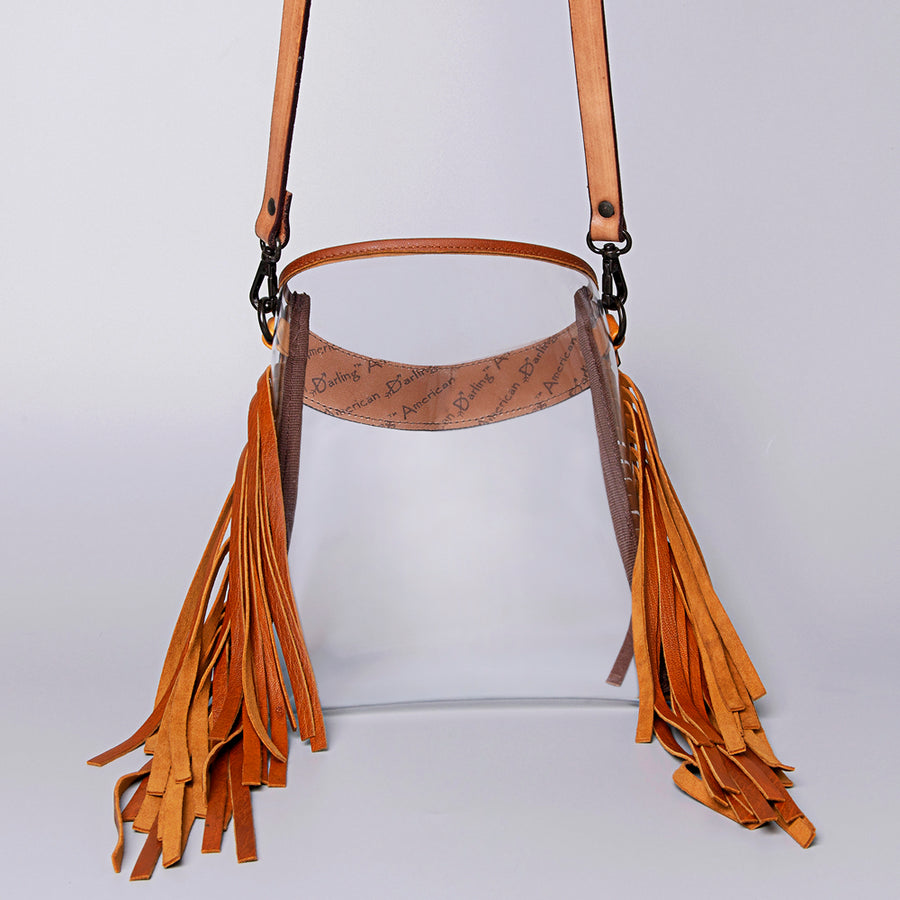 American Darling Clear Bag Hand Tooled Genuine Leather Western Women Handbag Purse | for Cute