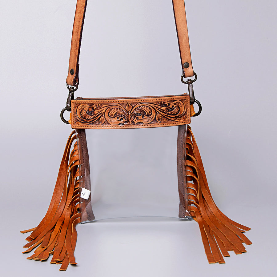 American Darling Clear Bag Hand Tooled Genuine Leather Western Women Handbag Purse | for Cute