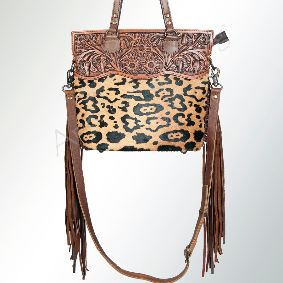 American Darling Cross Body Hand Tooled Hair on-Genuine Leather Western Women Bag Handbag Purse | Crossbody for Cute
