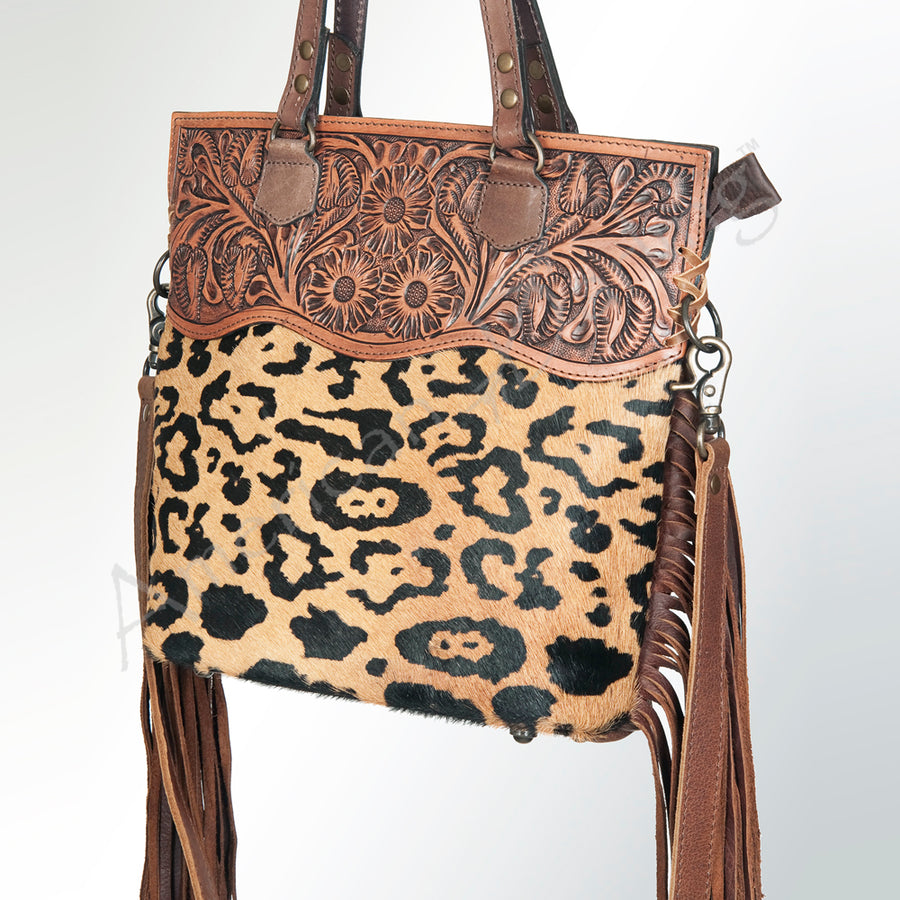 American Darling Messenger Hand Tooled Hair on-Genuine Leather Western Women Bag Handbag Purse | Crossbody for Cute - Uhorse