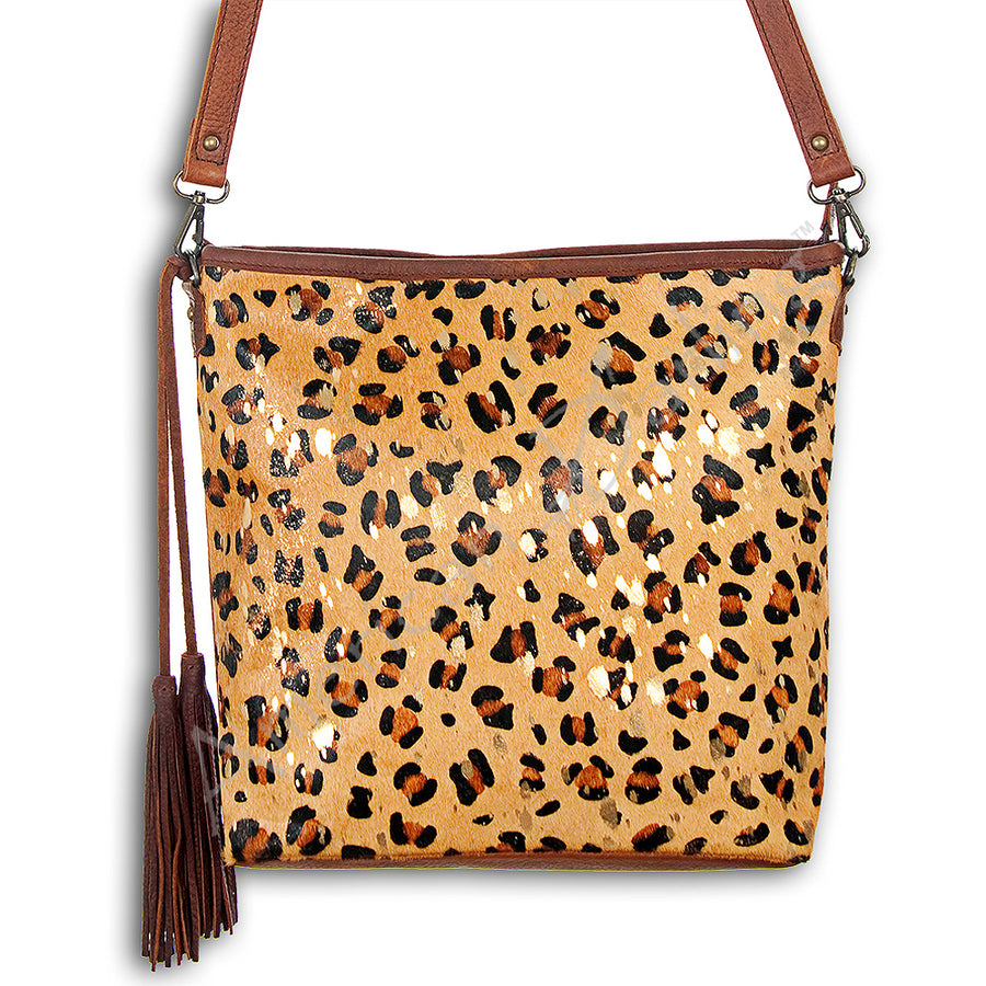 American Darling Hair-On Cowhide Leather Crossbody Bag - Handcrafted Western Style - Uhorse