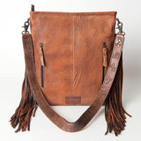 American Darling Messenger Hand Tooled Hair On Genuine Leather Women Bag Western Handbag Purse