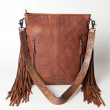 American Darling Messenger Hand Tooled Hair On Genuine Leather Women Bag Western Handbag Purse