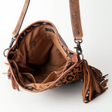 American Darling Messenger Hand Tooled Hair On Genuine Leather Women Bag Western Handbag Purse