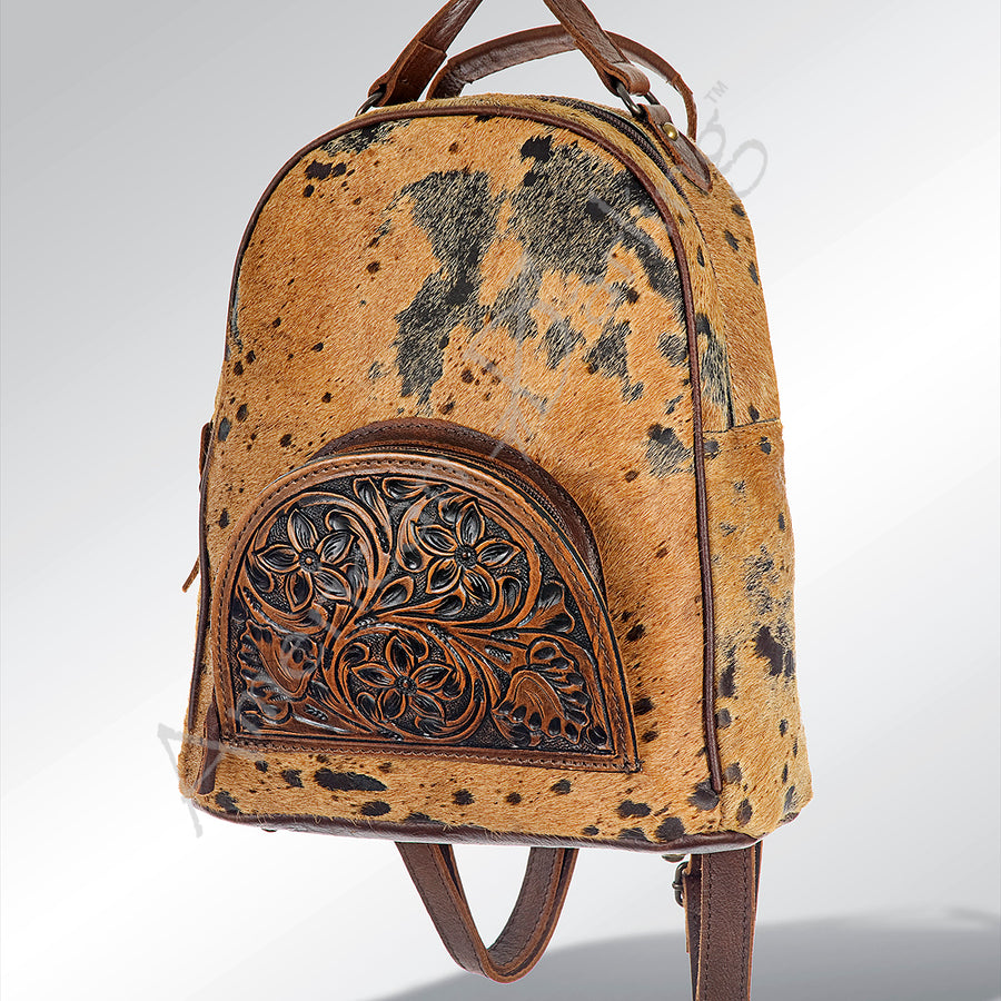 ADBGS156BRAC1 American Darling Hand Tooled Hair On Genuine Leather by Hilason – Cowboy and equestrian accessories