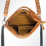 American Darling Clutch Hand Tooled Saddle Blanket Fabric Genuine