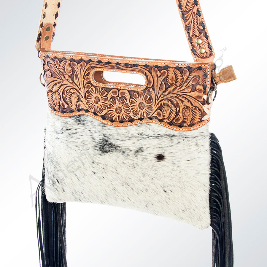 American Darling ADBGS146BKWBU Clutch Hand Tooled Hair On Genuine by Hilason – Cowboy and equestrian accessories