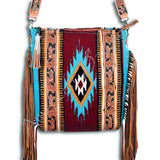 American Darling Large Crossbody Saddle Blanket Genuine Leather Women Bag Western Handbag Purse