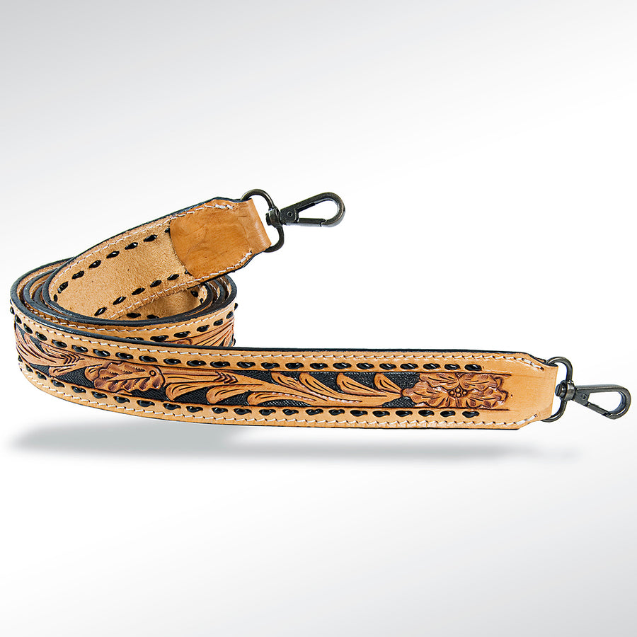 American Darling Hand Tooled Genuine Leather Crossbody Handle Strap for Bags Phone Wallet Purse Clutch
