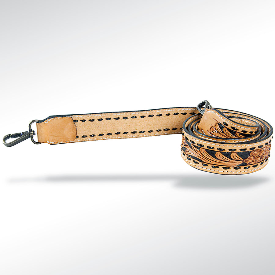 American Darling Hand Tooled Genuine Leather Crossbody Handle Strap for Bags Phone Wallet Purse Clutch