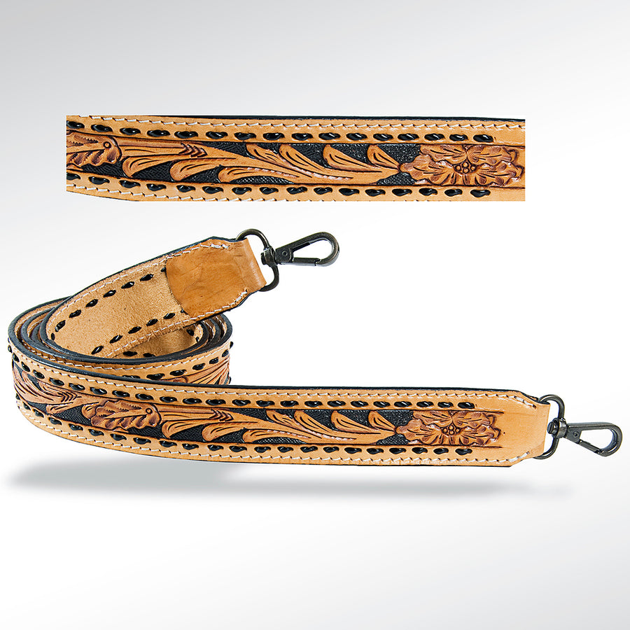 American Darling ADSTF110 Hand Tooled Genuine Leather Crossbody Handle by Hilason – Cowboy and equestrian accessories
