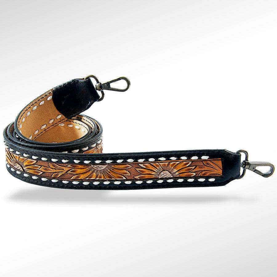 American Darling Hand Tooled Genuine Leather Crossbody Handle Strap for Bags Phone Wallet Purse Clutch