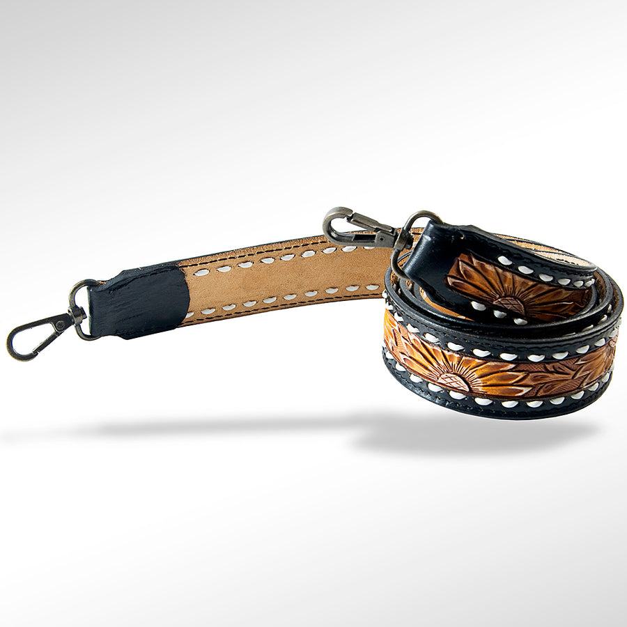 American Darling Hand Tooled Genuine Leather Crossbody Handle Strap for Bags Phone Wallet Purse Clutch