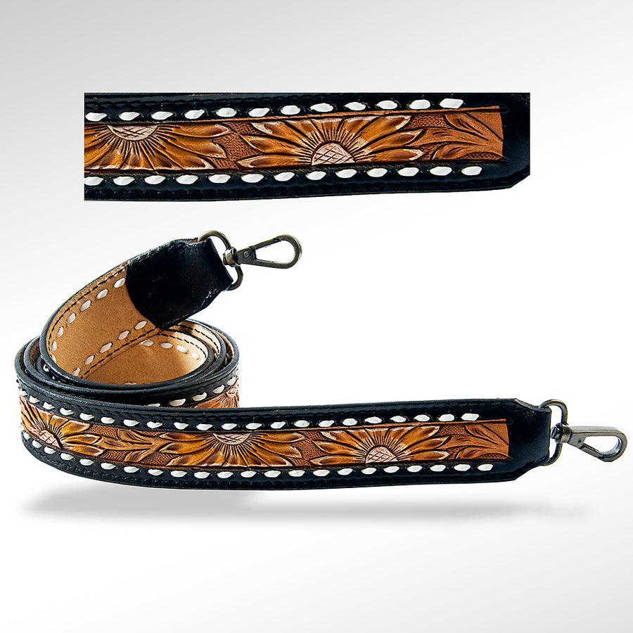 American Darling ADSTF111 Hand Tooled Genuine Leather Crossbody Handle by Hilason – Cowboy and equestrian accessories