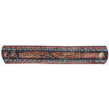American Darling Hand tooled carved Genuine Leather Bracelet women - Uhorse
