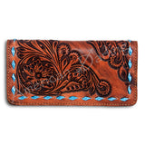 American Darling ADBG497BR1 Wallet Hand Tooled Genuine Leather Women Bag Western Handbag Purse