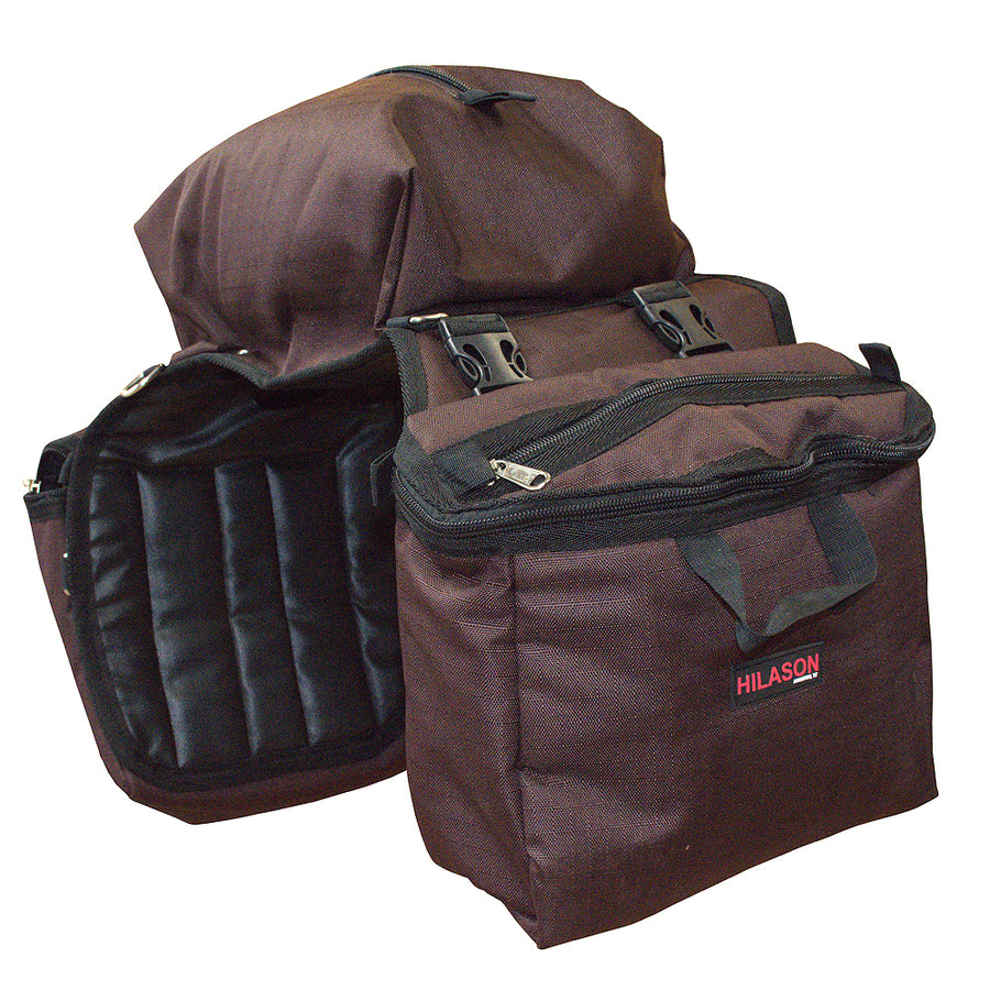 14X12X6 Hilason Detachable Insulated Horse Saddle Side Bag Brown - Uhorse