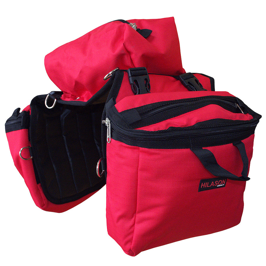 14X12X6 Hilason Detachable Insulated Horse Saddle Side Bag Red - Uhorse