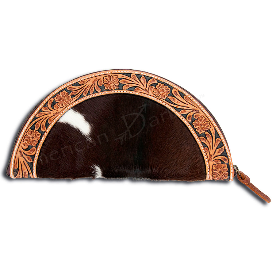 American Darling Hand Tooled Hair On Taco Bag - Uhorse