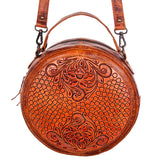 American Darling Canteen Bag Hand Tooled Genuine Leather Western Women | Handbag Purse Travel Clutch