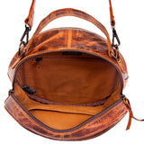 American Darling ADBG498A Canteen Hand Tooled Genuine Leather Women Bag Western Handbag Purse