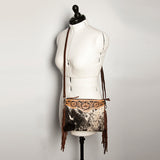 American Darling Small Crossbody Hand Tooled Hair On Genuine Leather Women Bag Western Handbag Purse