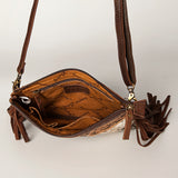 American Darling Small Crossbody Hand Tooled Hair On Genuine Leather Women Bag Western Handbag Purse