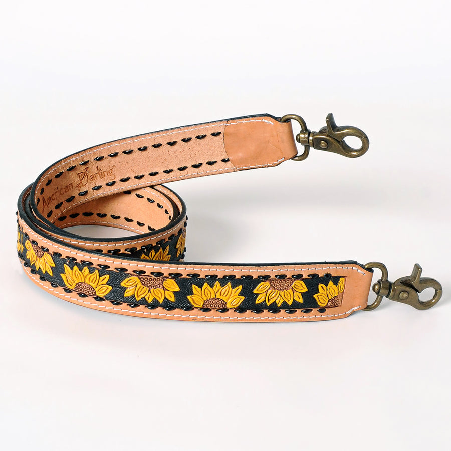 American Darling Hand Tooled Genuine Leather Crossbody Handle Strap for Bags Phone Wallet Purse Clutch
