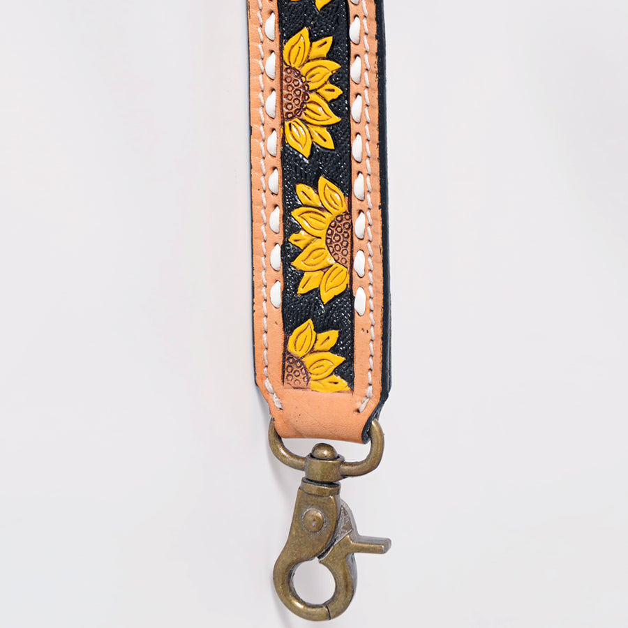 American Darling Hand Tooled Genuine Leather Crossbody Handle Strap for Bags Phone Wallet Purse Clutch