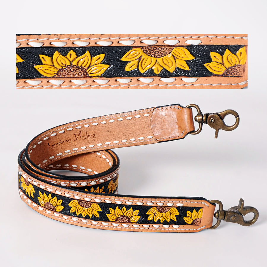 American Darling ADSTF101WHBU Hand Tooled Genuine Leather Crossbody by Hilason – Cowboy and equestrian accessories