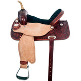15 In Flex Tree Western Horse Saddle Hilason In American Leather Barrel Trail - Uhorse
