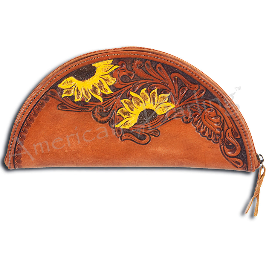 American Darling Hand Tooled Leather Taco Bag - Uhorse