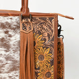 American Darling Briefcase Hand Tooled Saddle Blanket Genuine Leather women bag western handbag purse