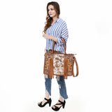 American Darling Briefcase Hand Tooled Saddle Blanket Genuine Leather women bag western handbag purse