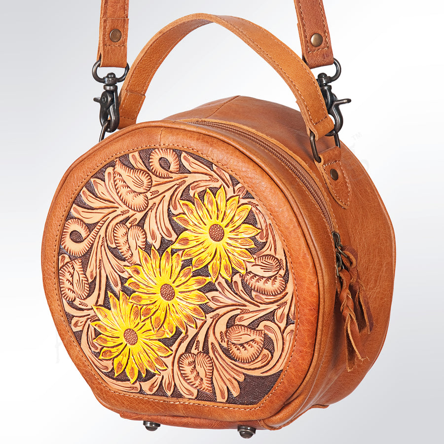 ADBG353SUNF American Darling Hand Tooled Genuine Leather Women Bag W. by Hilason – Cowboy and equestrian accessories
