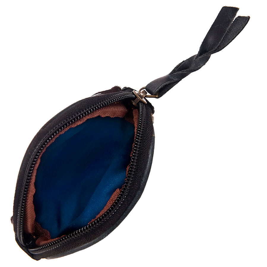 American Darling Coin Purse Bag Handcrafted from Hair-On Cowhide and Genuine Leather with YKK Zipper and Compact Design