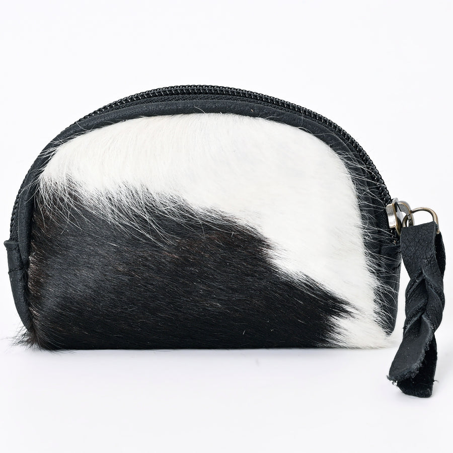 American Darling Coin Purse Bag Handcrafted from Hair-On Cowhide and Genuine Leather with YKK Zipper and Compact Design