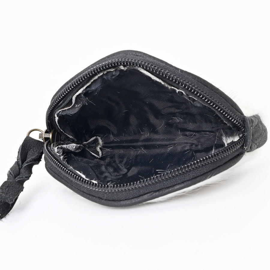 American Darling Coin Purse Bag Handcrafted from Hair-On Cowhide and Genuine Leather with YKK Zipper and Compact Design