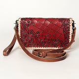 American Darling ORGANISER Upcycled Wool Genuine Leather women bag western handbag purse