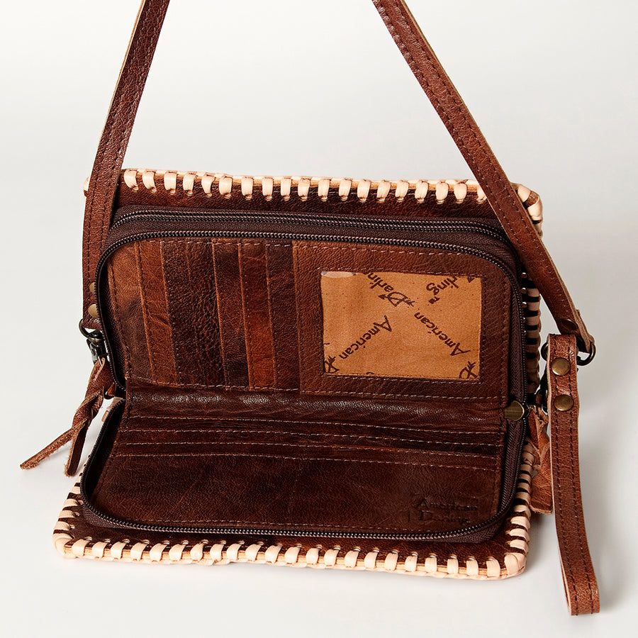 American Darling Organizer Saddle Blanket Genuine Leather Western Women Bag Handbag Purse | for Cute Travel